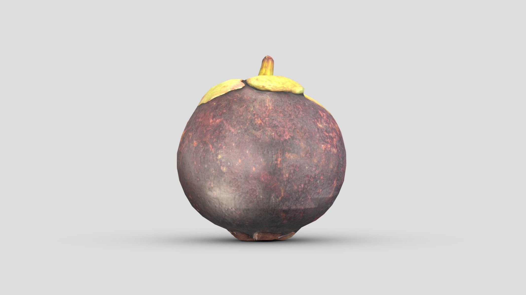 Mangosteen Low Poly Low-poly 3D model_4
