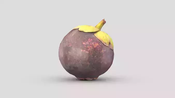 Mangosteen Low Poly Low-poly 3D model