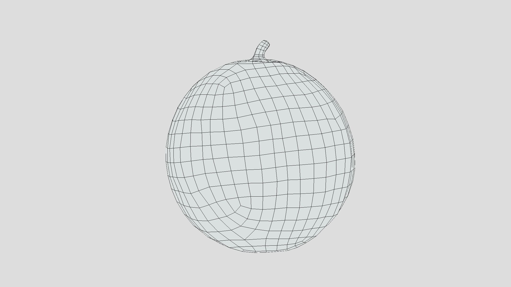 Melon Fruit Low Poly 3D model_5