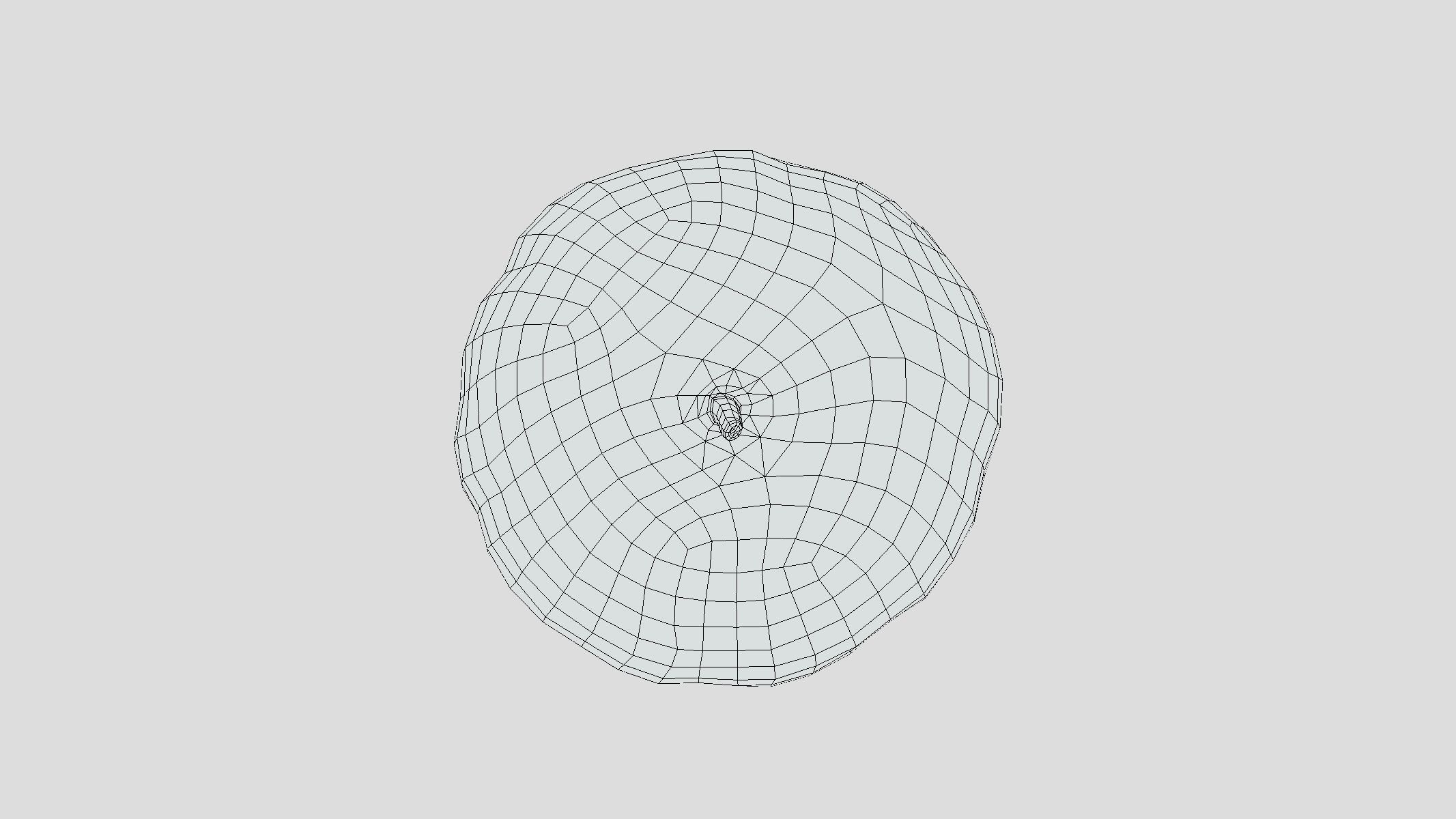 Melon Fruit Low Poly 3D model_9