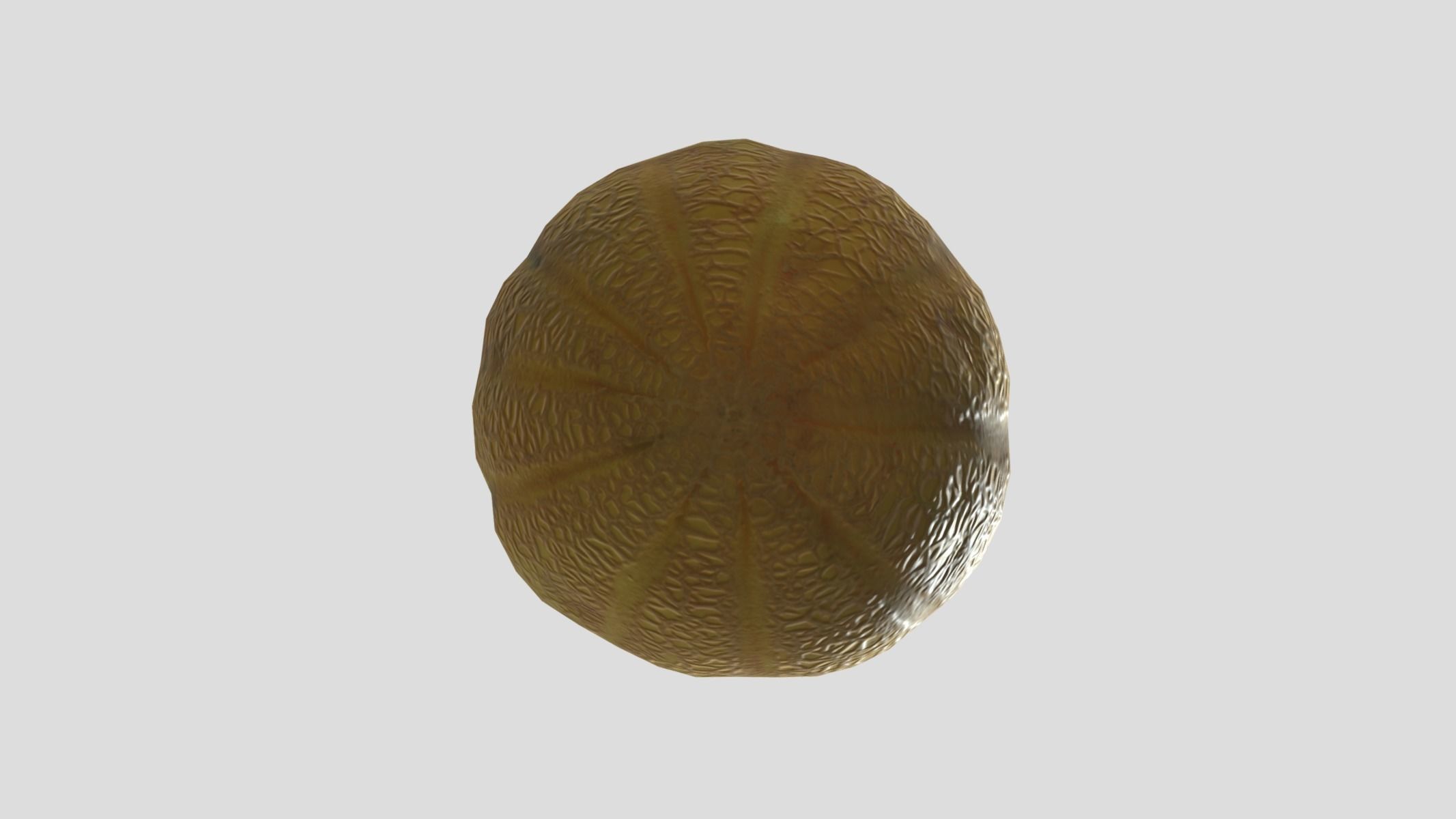 Melon Fruit Low Poly 3D model_10