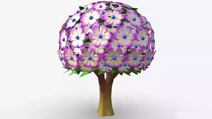 cartoon flower tree