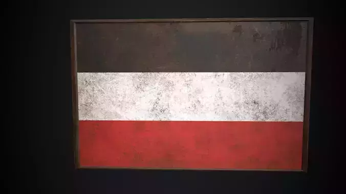 Old Picture Frame With Burkina Faso Flag - Game Ready PBR