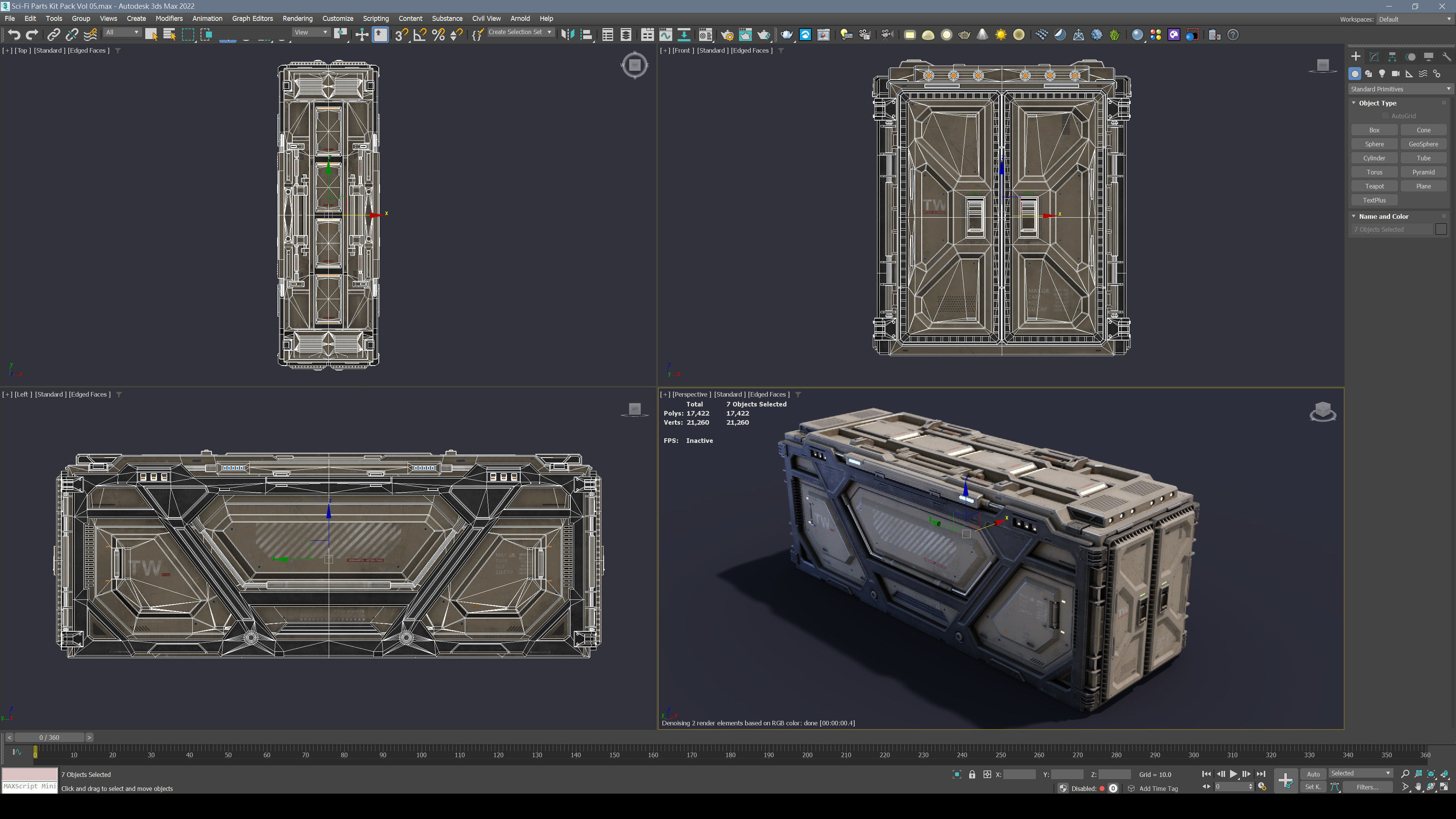 Sci-Fi Container Type E-PBR Low-poly 3D model_4