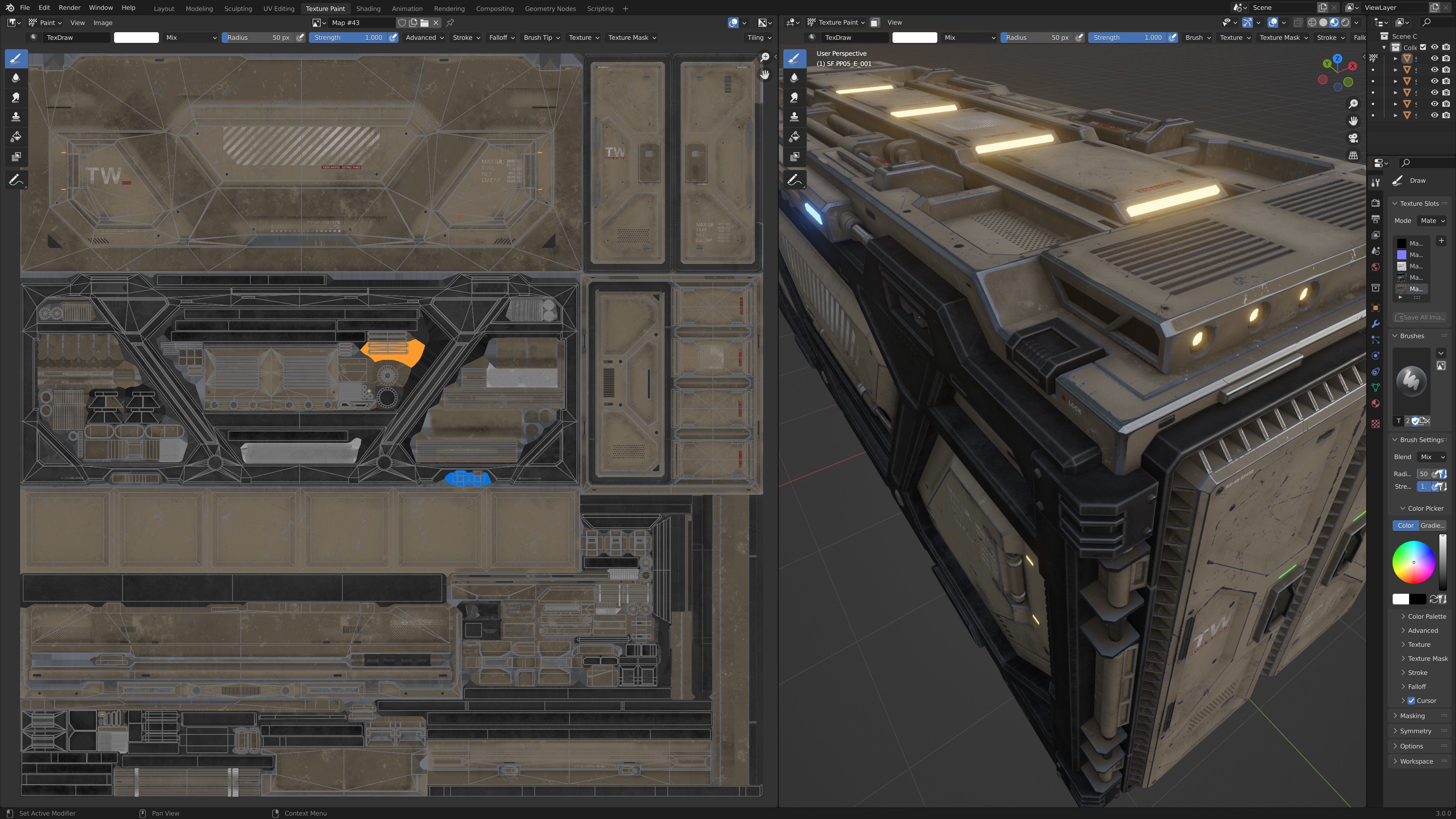 Sci-Fi Container Type E-PBR Low-poly 3D model_8