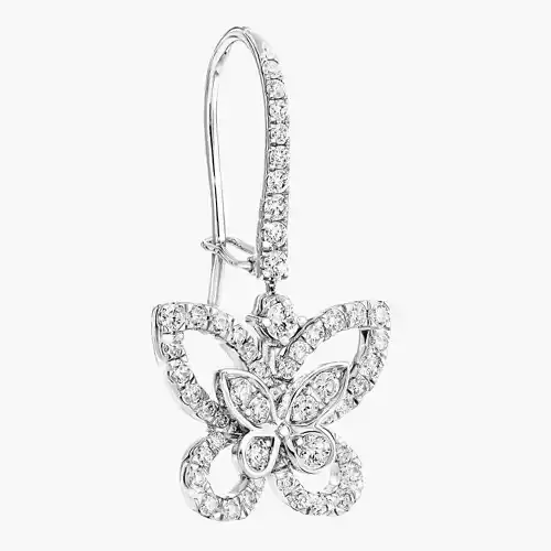  Fashion  earrings Graff  butterfly  3D print model 3D print model