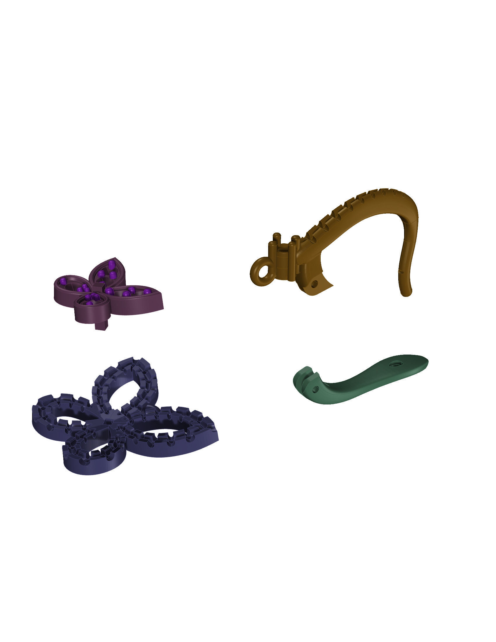 Fashion earrings Graff butterfly 3D print model 3D print model_4