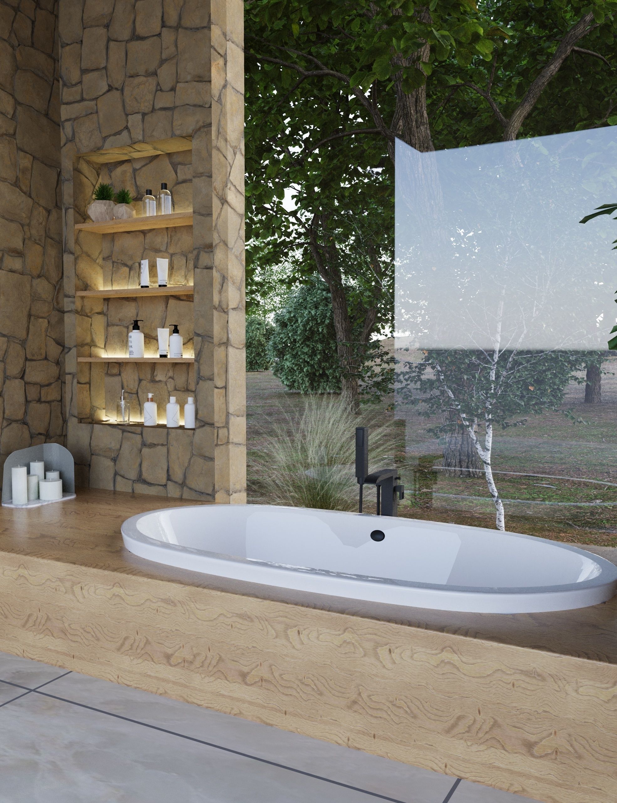 bathroom Low-poly 3D model_2