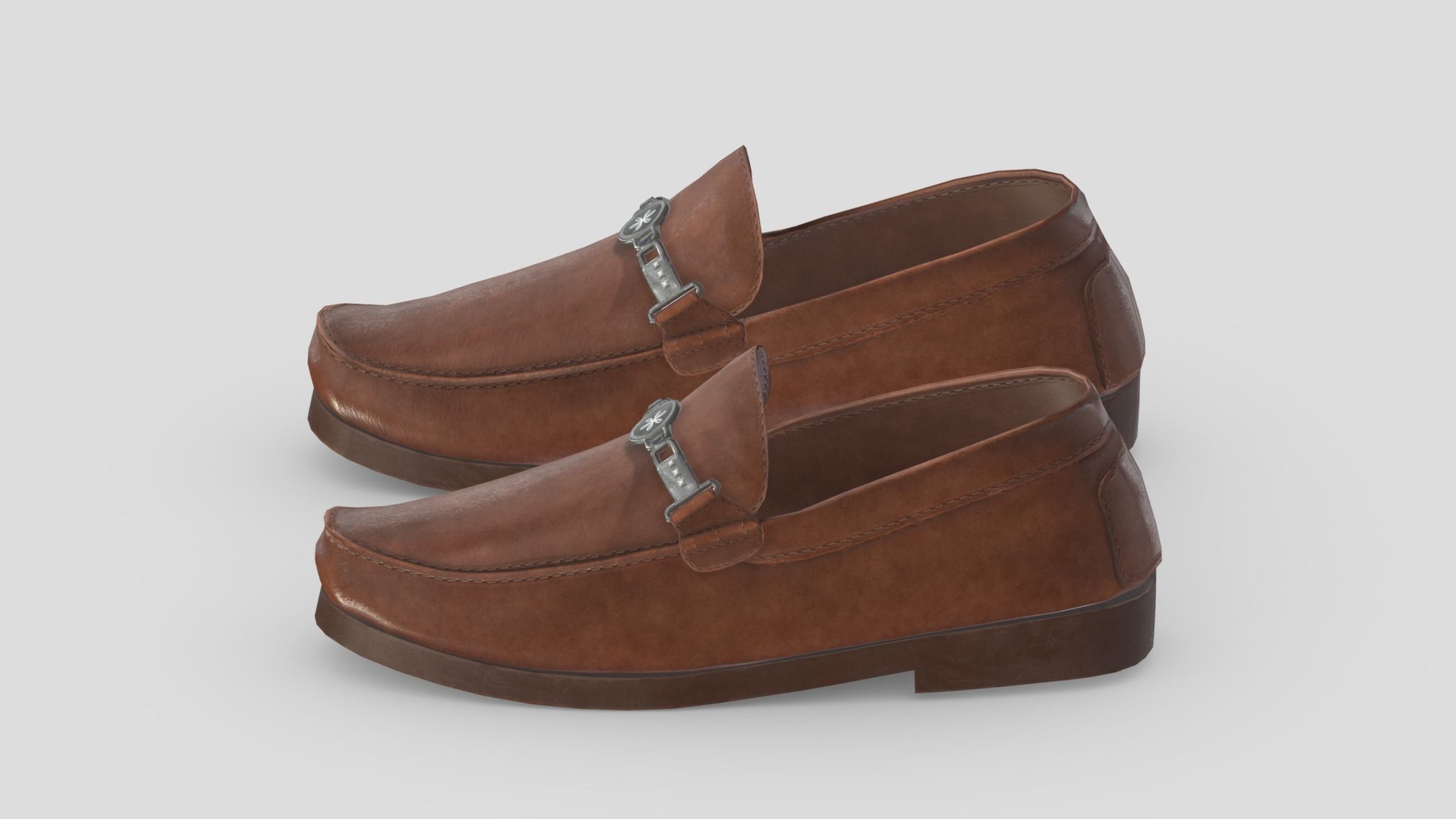 Penny Loafers Low Poly Low-poly 3D model_4