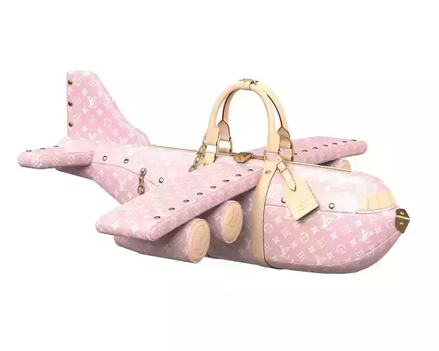 Louis Vuitton LV Airplane Pink Bag by Virgil Abloh Low-poly 3D model