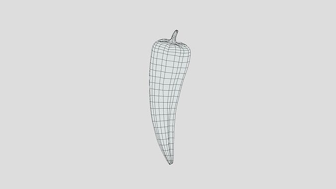 Peppers Low Poly Low-poly 3D model 6