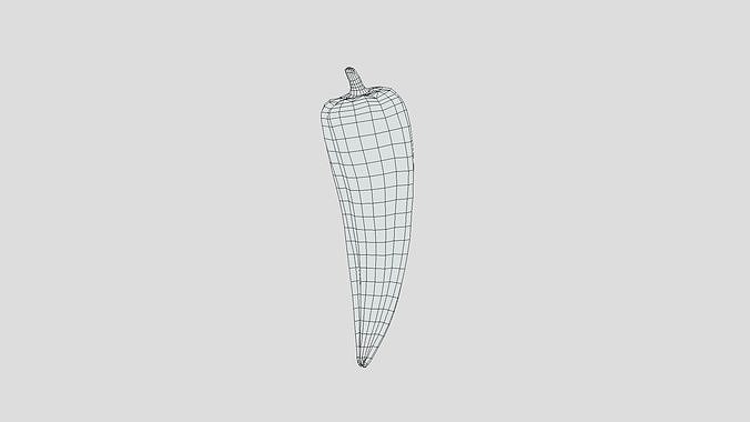 Peppers Low Poly Low-poly 3D model 2