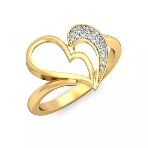 Timeless Heart Shaped Solitaire Diamond Ring