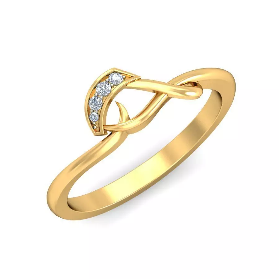 Natural Diamond Designer Ring 3D print model