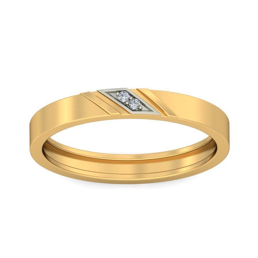 Contemporary Wedding Band for Modern Gentlemen 3D print model_1
