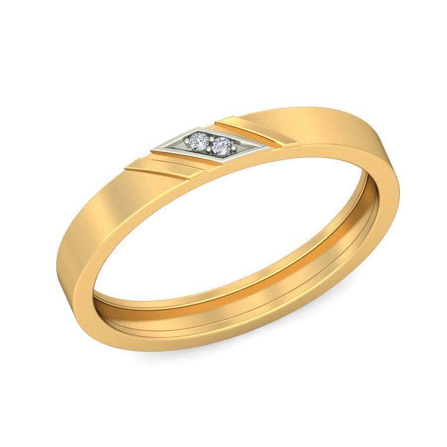 Contemporary Wedding Band for Modern Gentlemen 3D print model_3