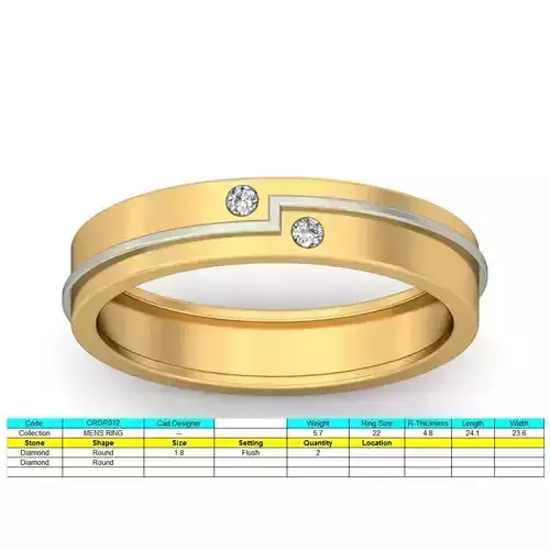 Classic Gold Ring Design for Men 3D print model