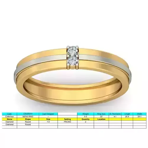 Elegant Two Stone Design Engagement Ring