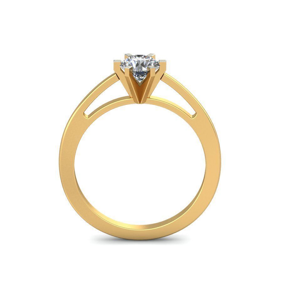 Authentic Solitaire Diamond Engagement Ring 3D print model_2