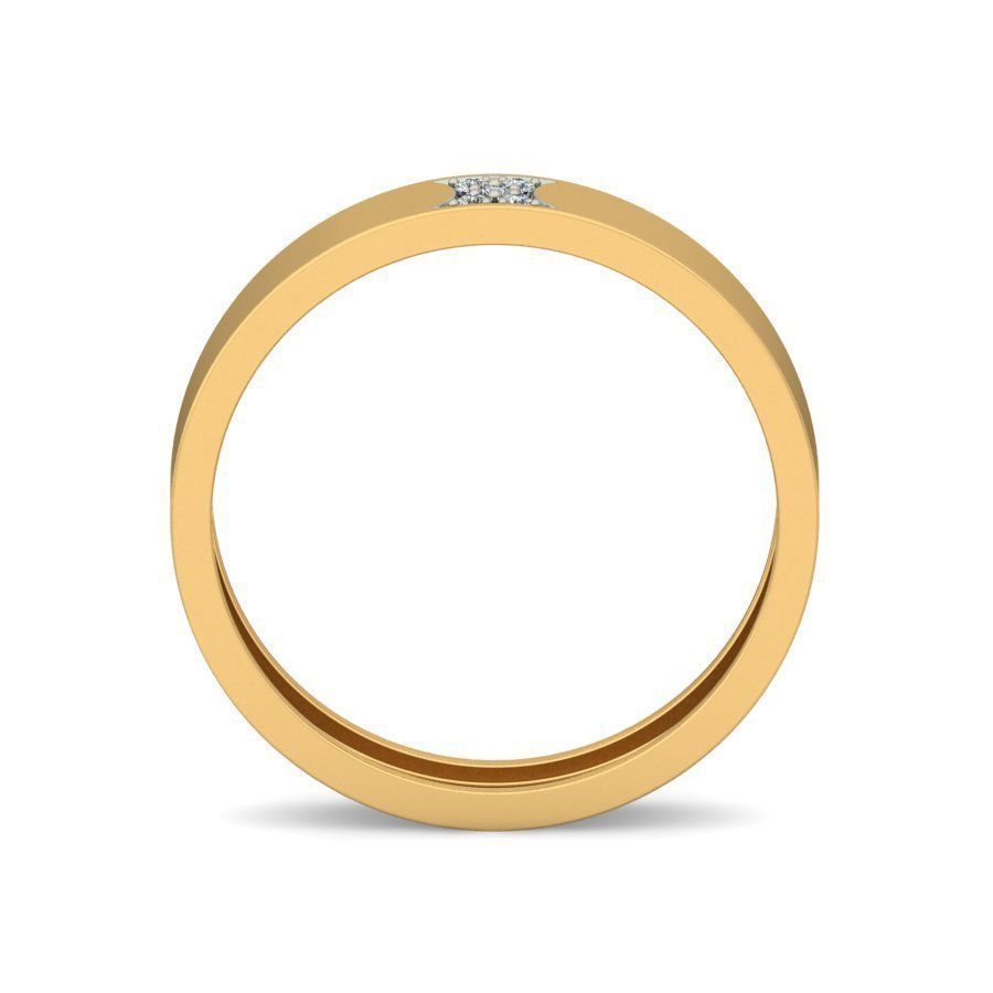 Elegant Men Ring with Princess Cut Diamonds 3D print model_2