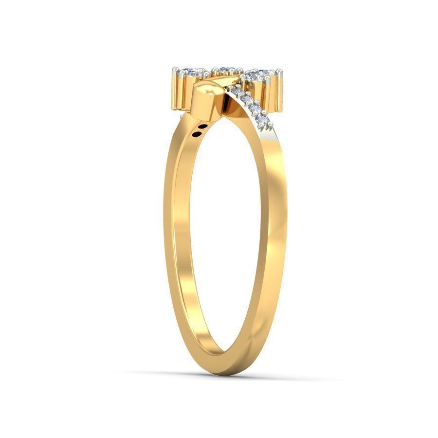 Buy Stunning Diamond Floral Cluster Ring 3D print model_3