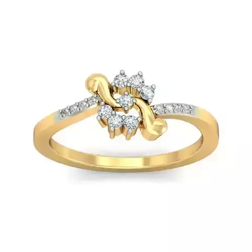 Buy Stunning Diamond Floral Cluster Ring 3D print model