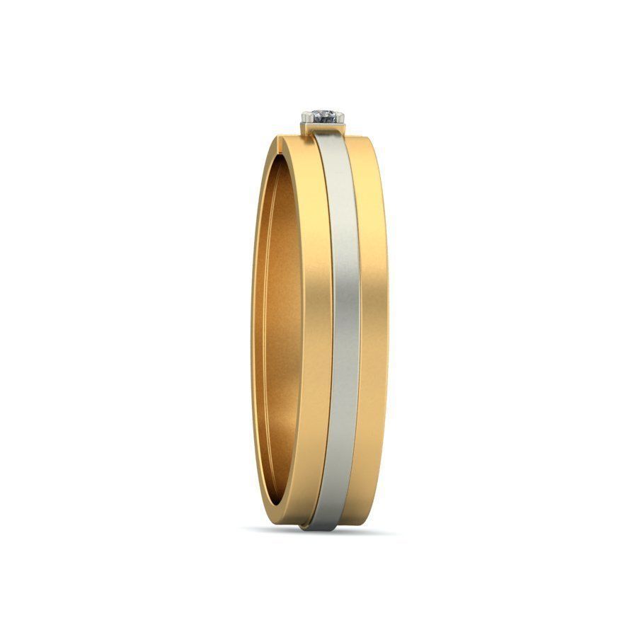 Elegant Gold Ring for Men with Modern Touch 3D print model_4