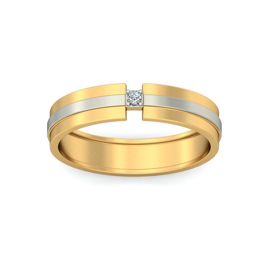 Elegant Gold Ring for Men with Modern Touch 3D print model_1