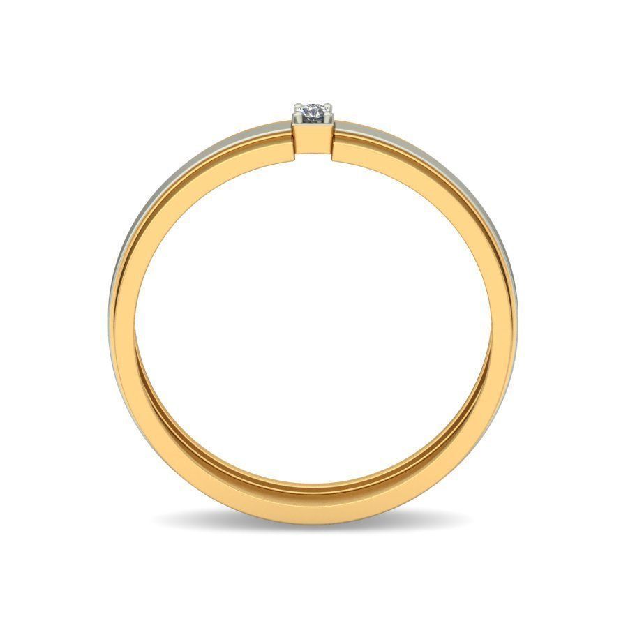 Elegant Gold Ring for Men with Modern Touch 3D print model_2