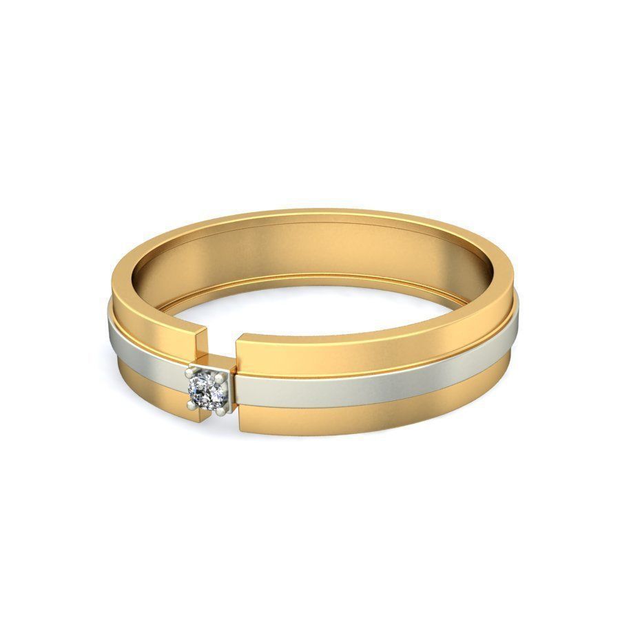 Elegant Gold Ring for Men with Modern Touch 3D print model_5