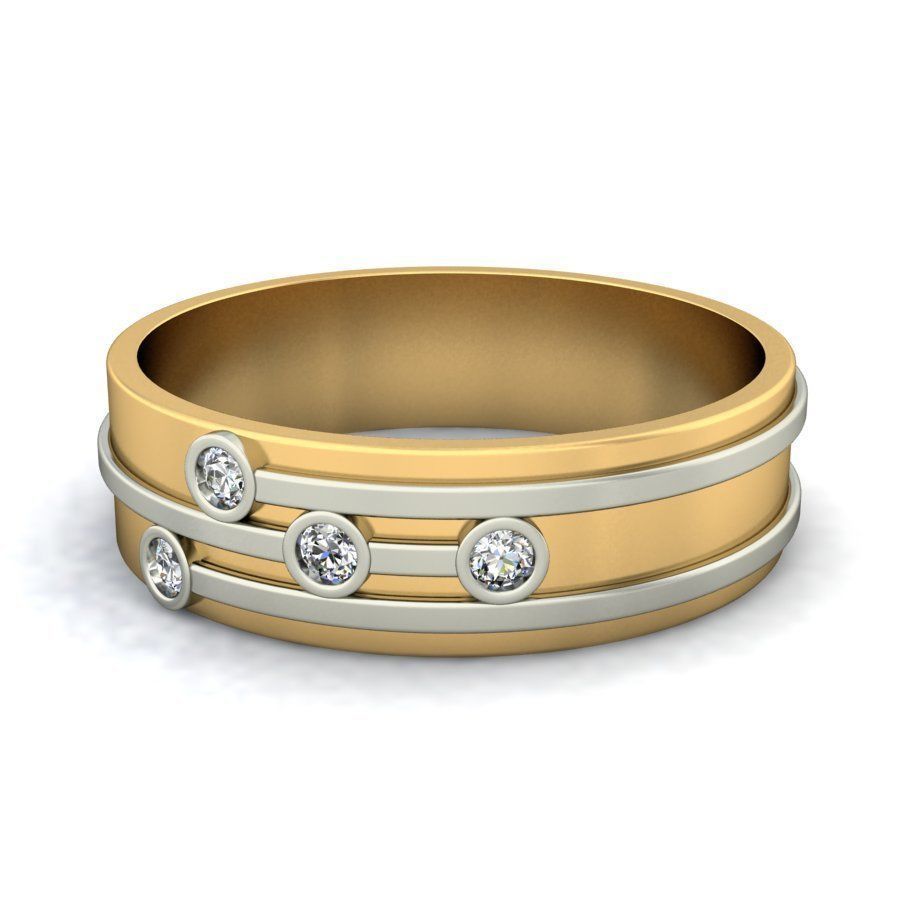 Diamond Eternity Ring for Men 3D print model_5