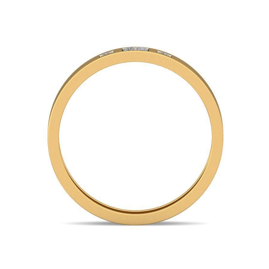Distinctive Matte Finish Princess Cut Diamond Men Wedding Band 3D print model_2