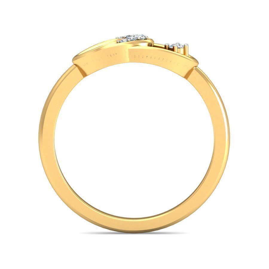 Elegant Gold Diamond Ring for Special Occasions 3D print model_1