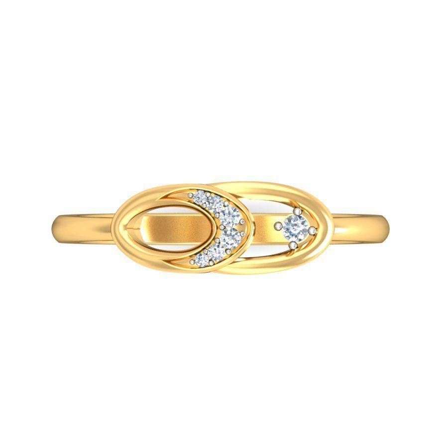 Elegant Gold Diamond Ring for Special Occasions 3D print model_3