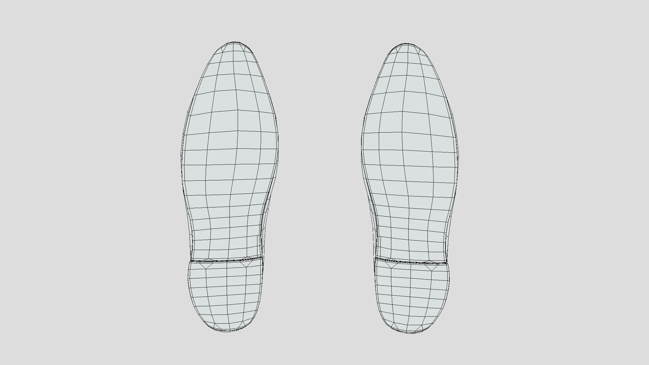 Plain Toe Bluchers Low Poly Low-poly 3D model_11