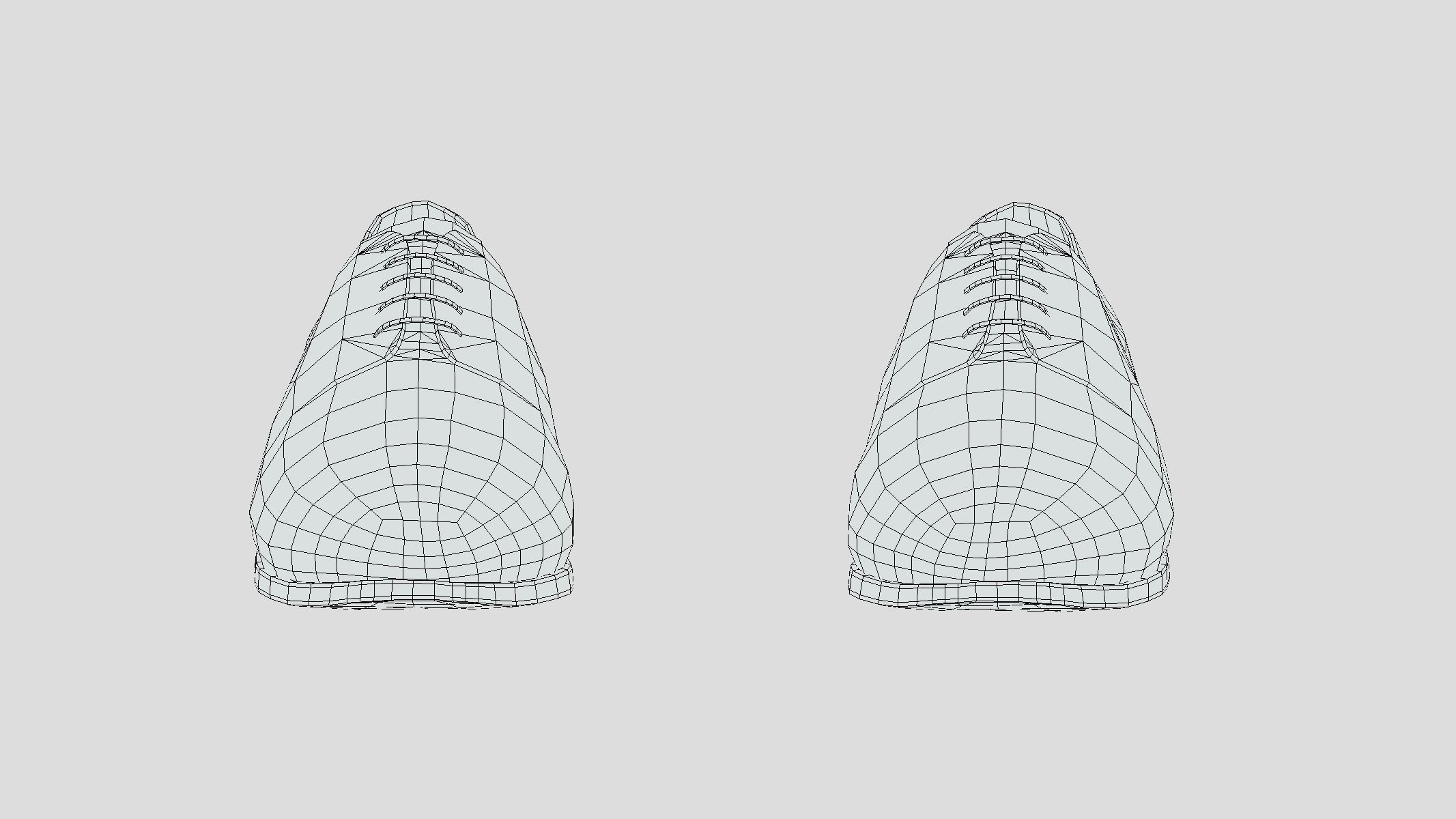 Plain Toe Bluchers Low Poly Low-poly 3D model_3