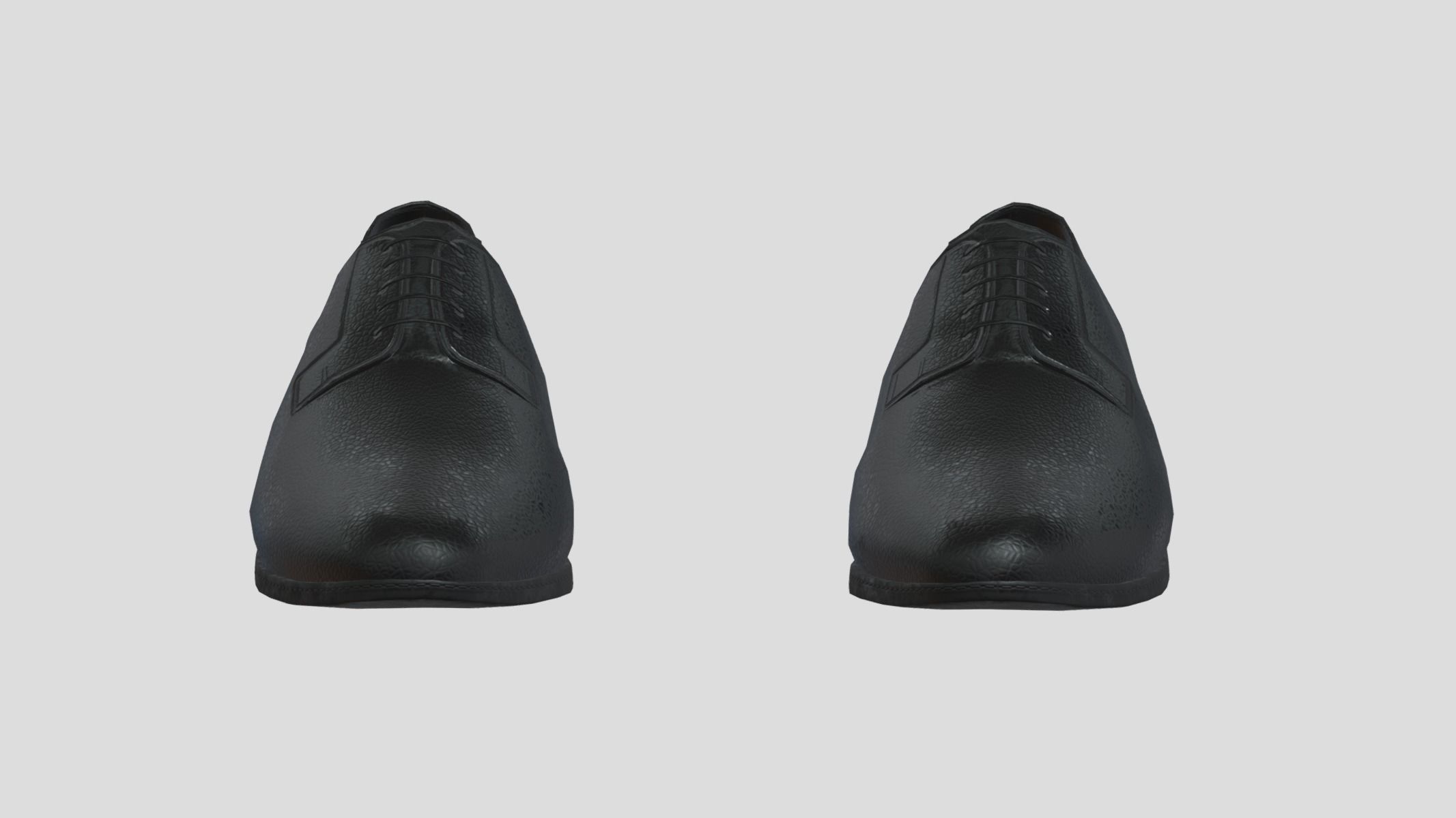Plain Toe Bluchers Low Poly Low-poly 3D model_2