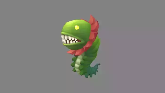 Big-mouthed caterpillar monster 