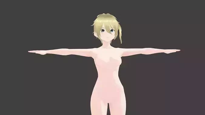 T pose rigged model - Hayasaka Ai anime girl 3D model
