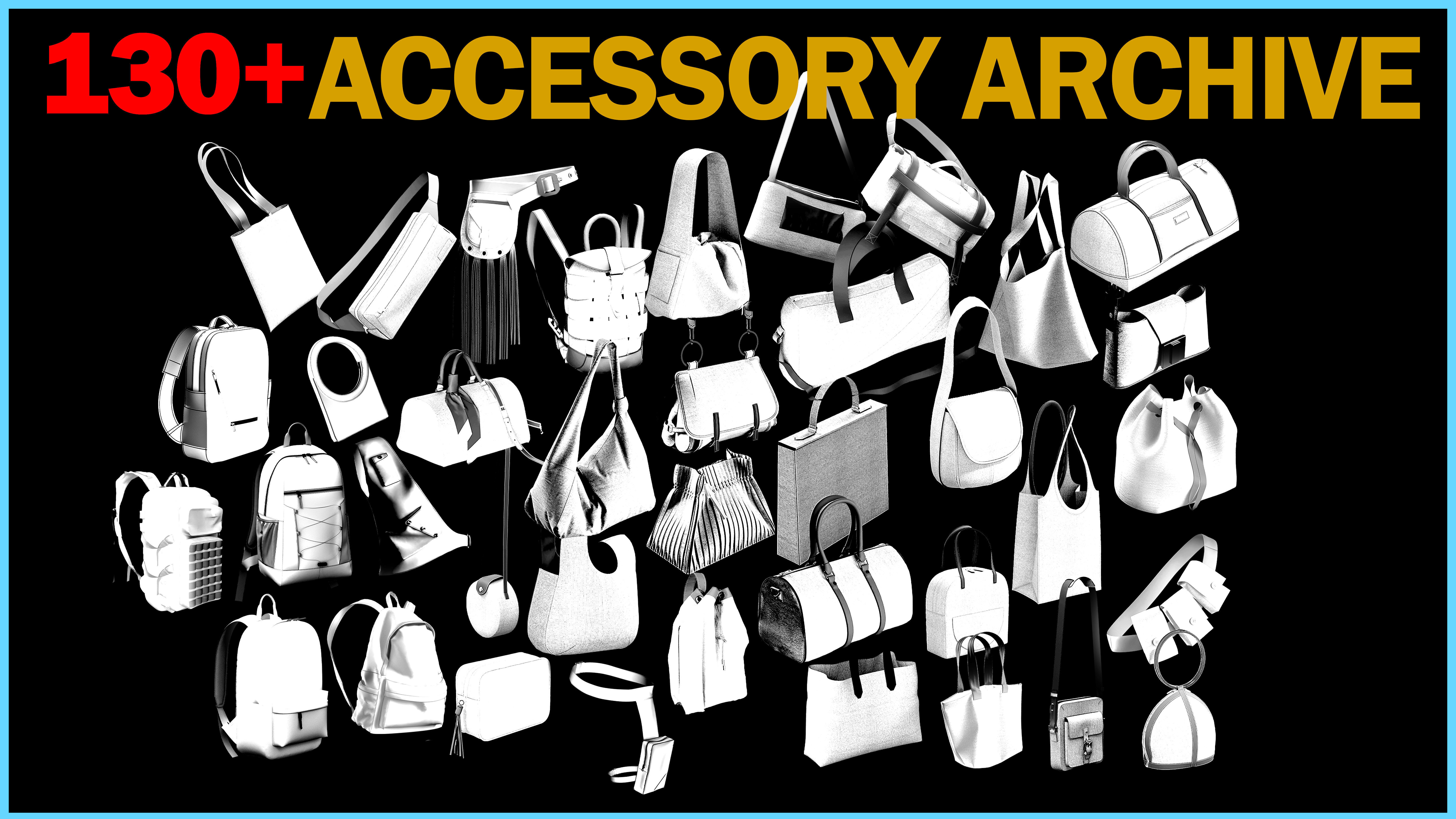 130 ACCESSORY ARCHIVE WITH 70 DISCOUNT Low-poly 3D model_2