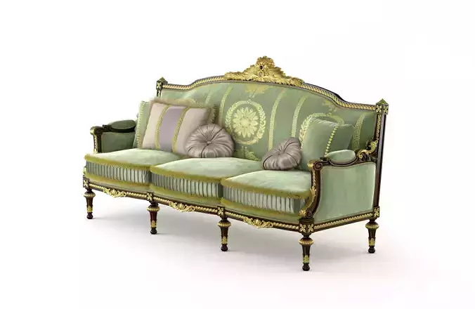 Classic Emerald Green 3-Seater Sofa
