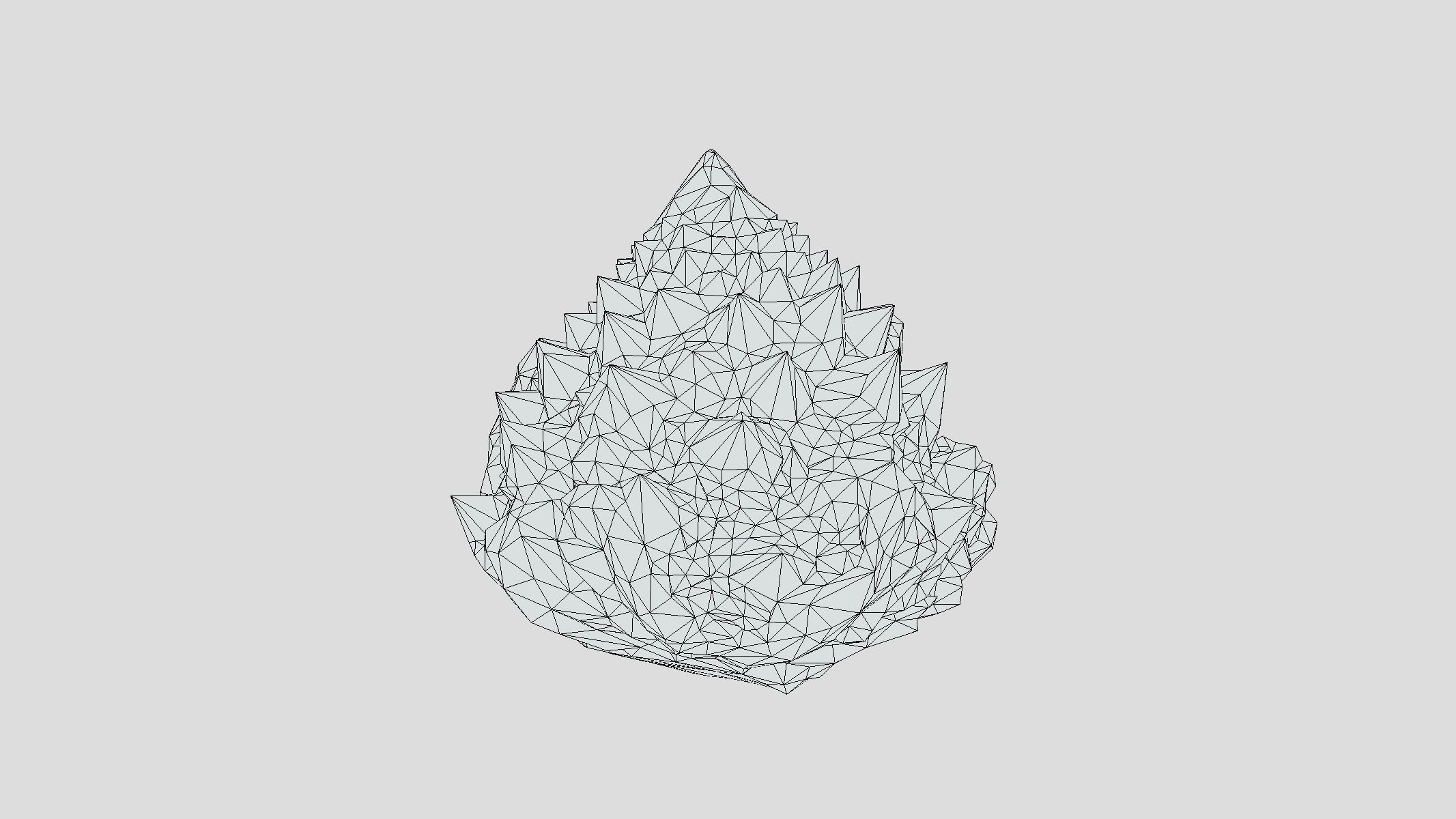 Romanesco Low Poly Low-poly 3D model_1