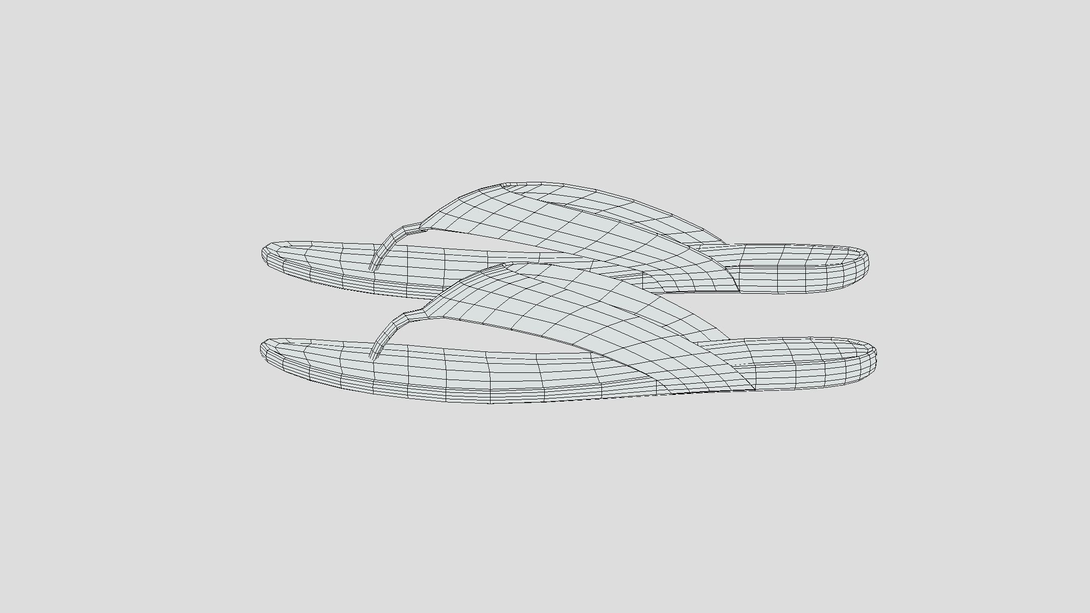 Sandals Low Poly Low-poly 3D model_1