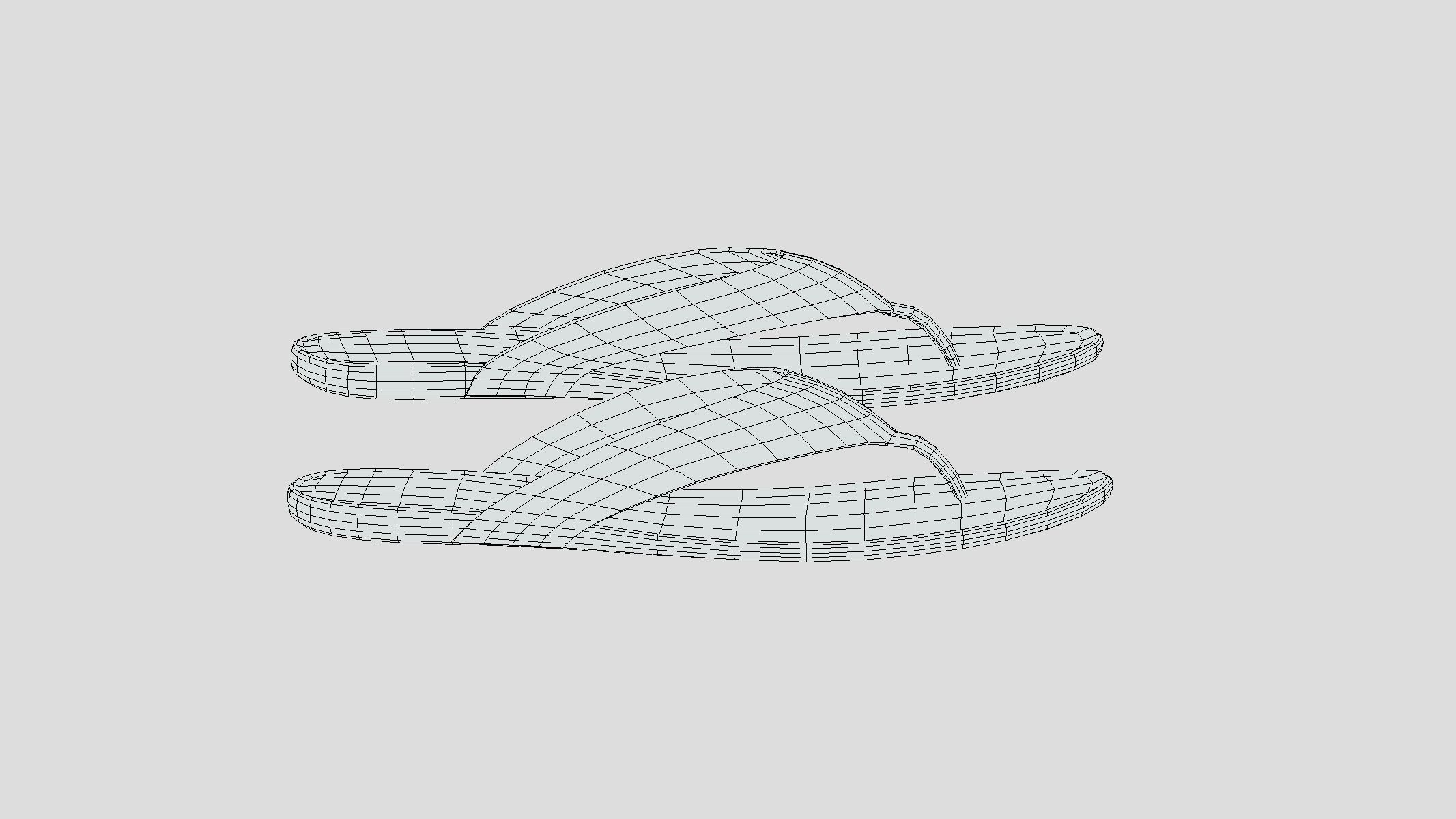 Sandals Low Poly Low-poly 3D model_3