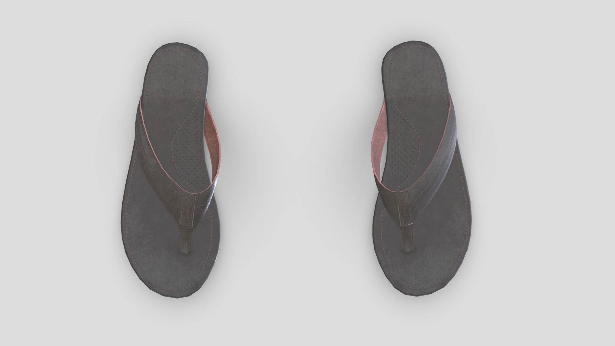 Sandals Low Poly Low-poly 3D model_8