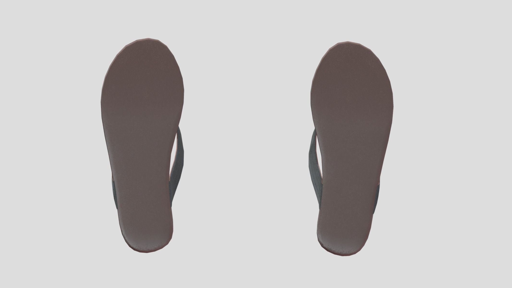 Sandals Low Poly Low-poly 3D model_10