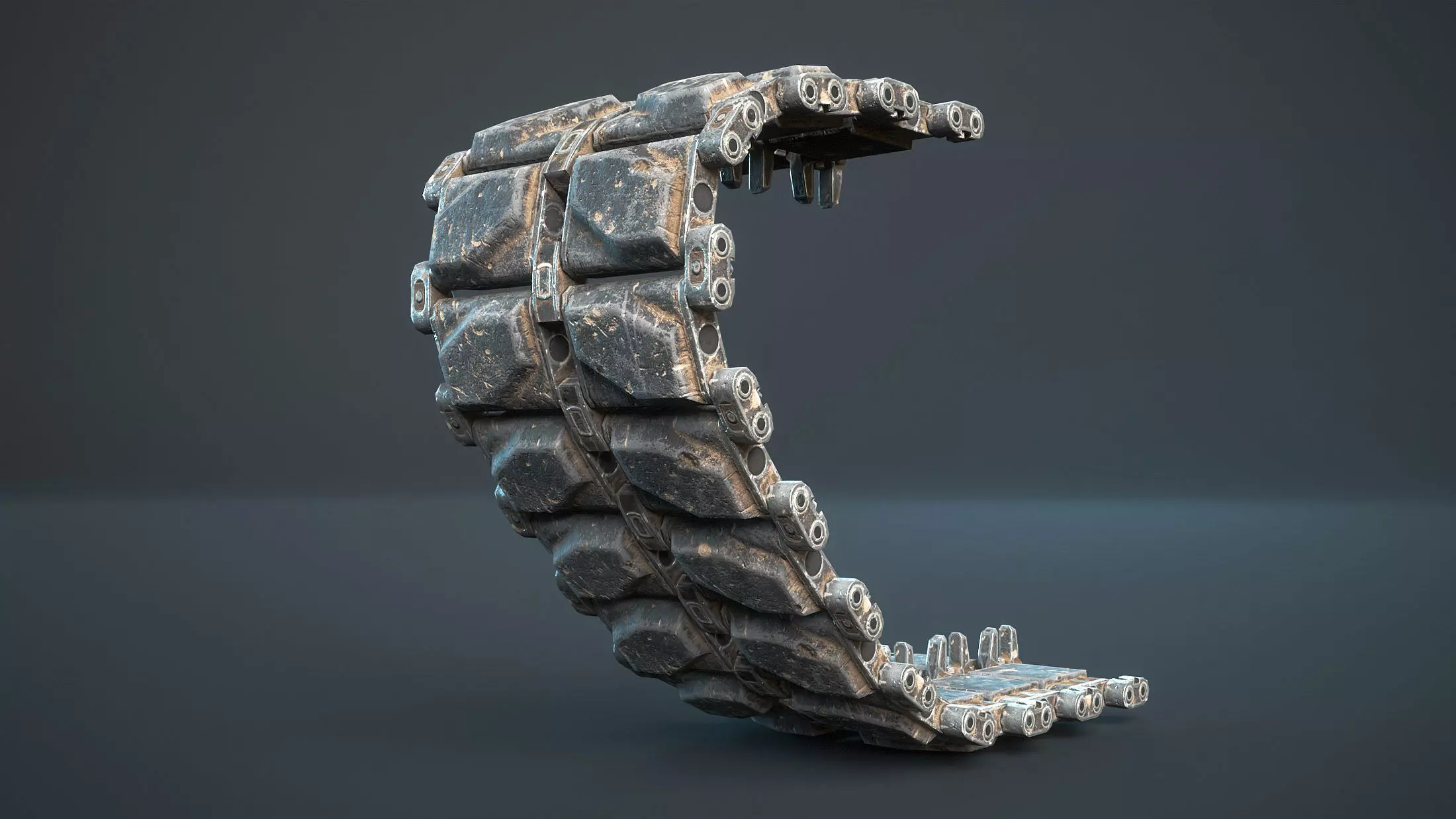 T156 Tracks M1 Abrams Tank Low-poly 3D model_0