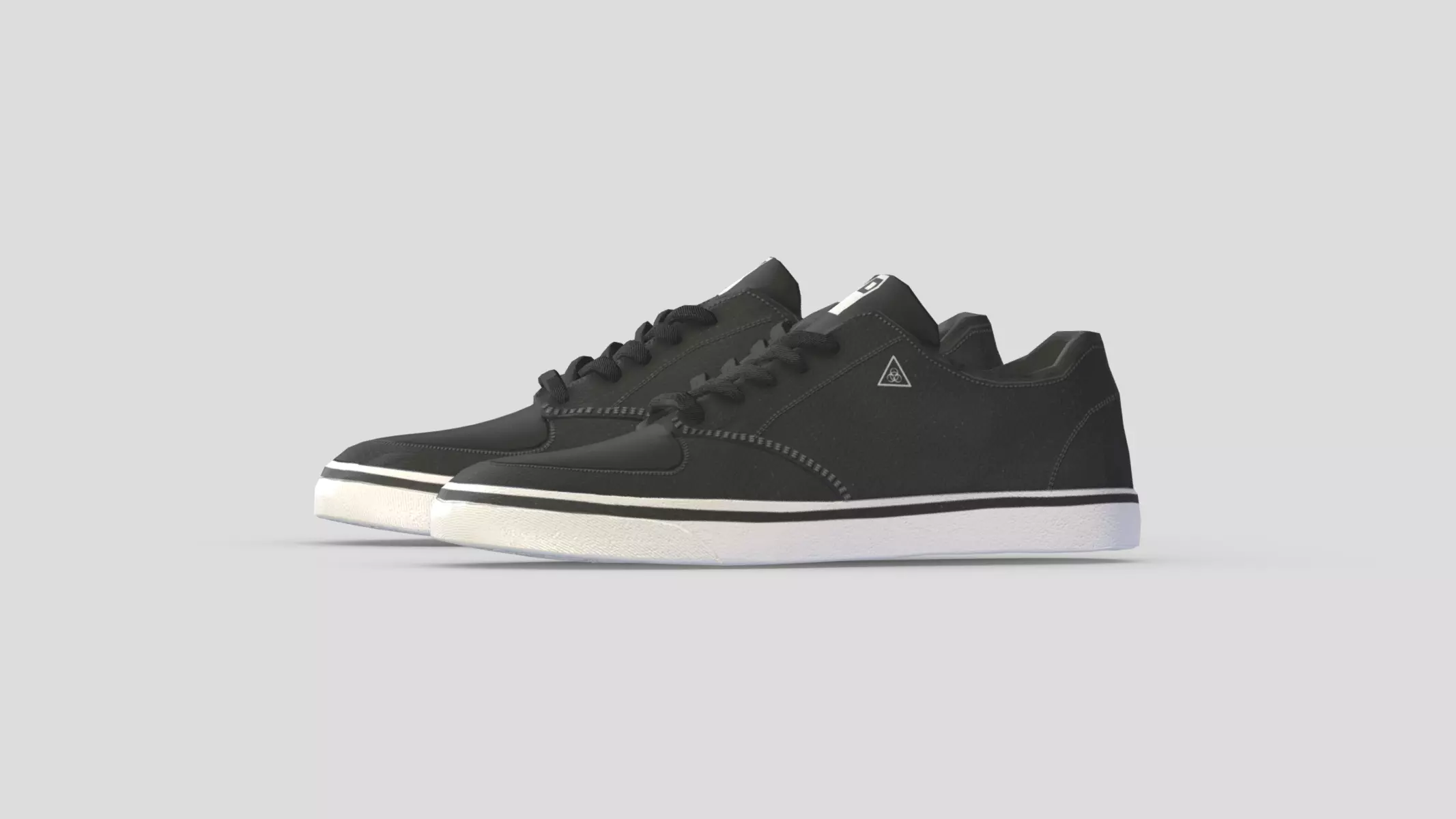 Sneakers 2 Low Poly Low-poly 3D model_0