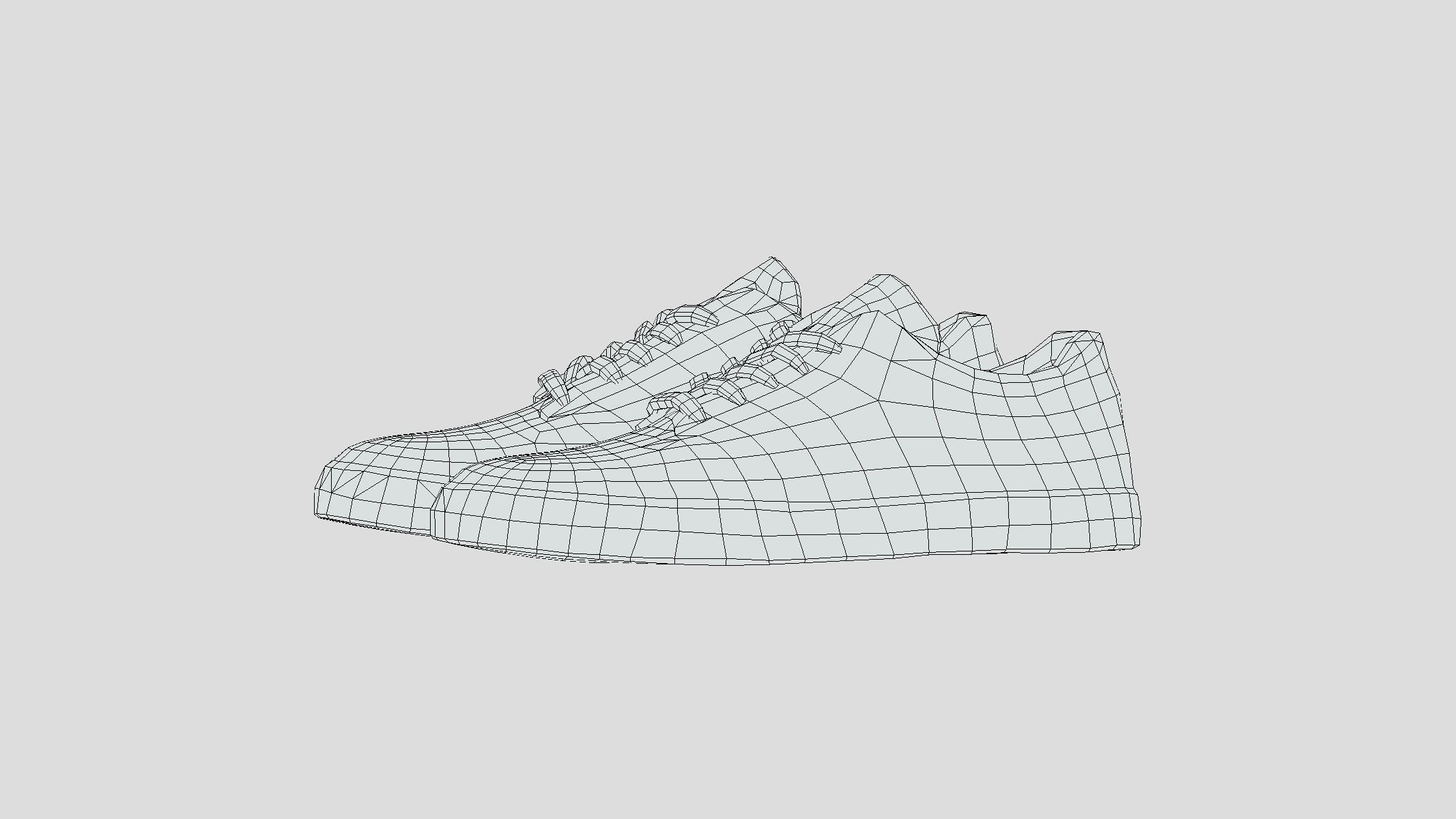 Sneakers 2 Low Poly Low-poly 3D model_1