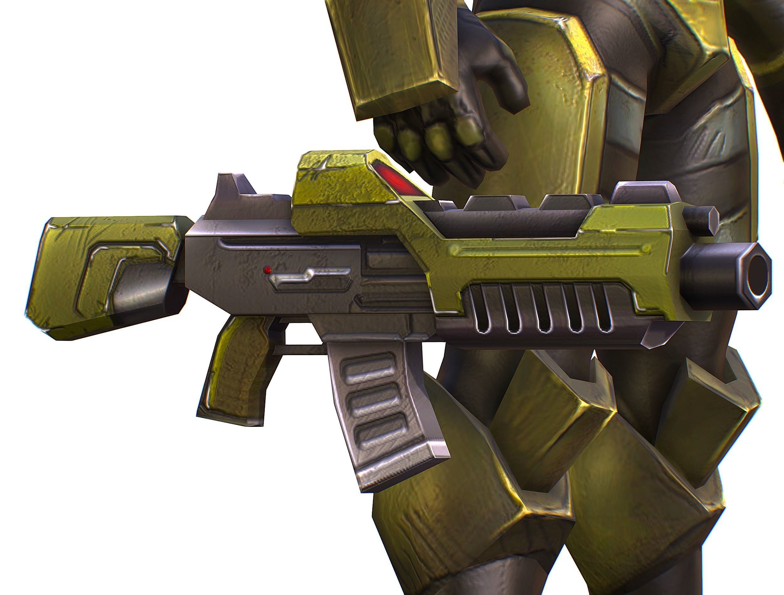 Sci-Fi Man Cyborg male Drone Trooper Soldier Low-poly 3D model_37